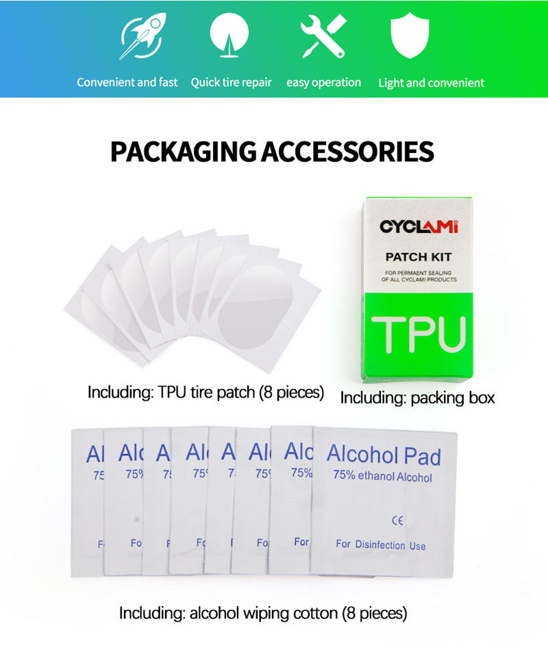 New Tire Patch For TPU Tube CY - Bike Tube Repair Kit recension och pris