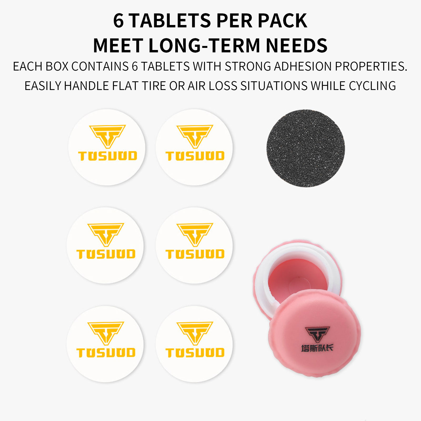 TOSUOD Bicycle Tire Repair Pat - Bike Tube Repair Kit recension och pris