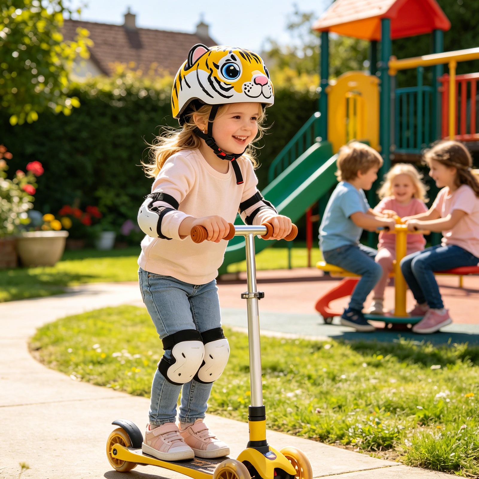 Kids Helmet Tiger Pattern Adju - Cycling Gear For Commuting recension och pris
